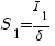S_1 = I_1/delta S_1 = I_1/delta