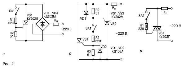 Управление тиристорами и симисторами